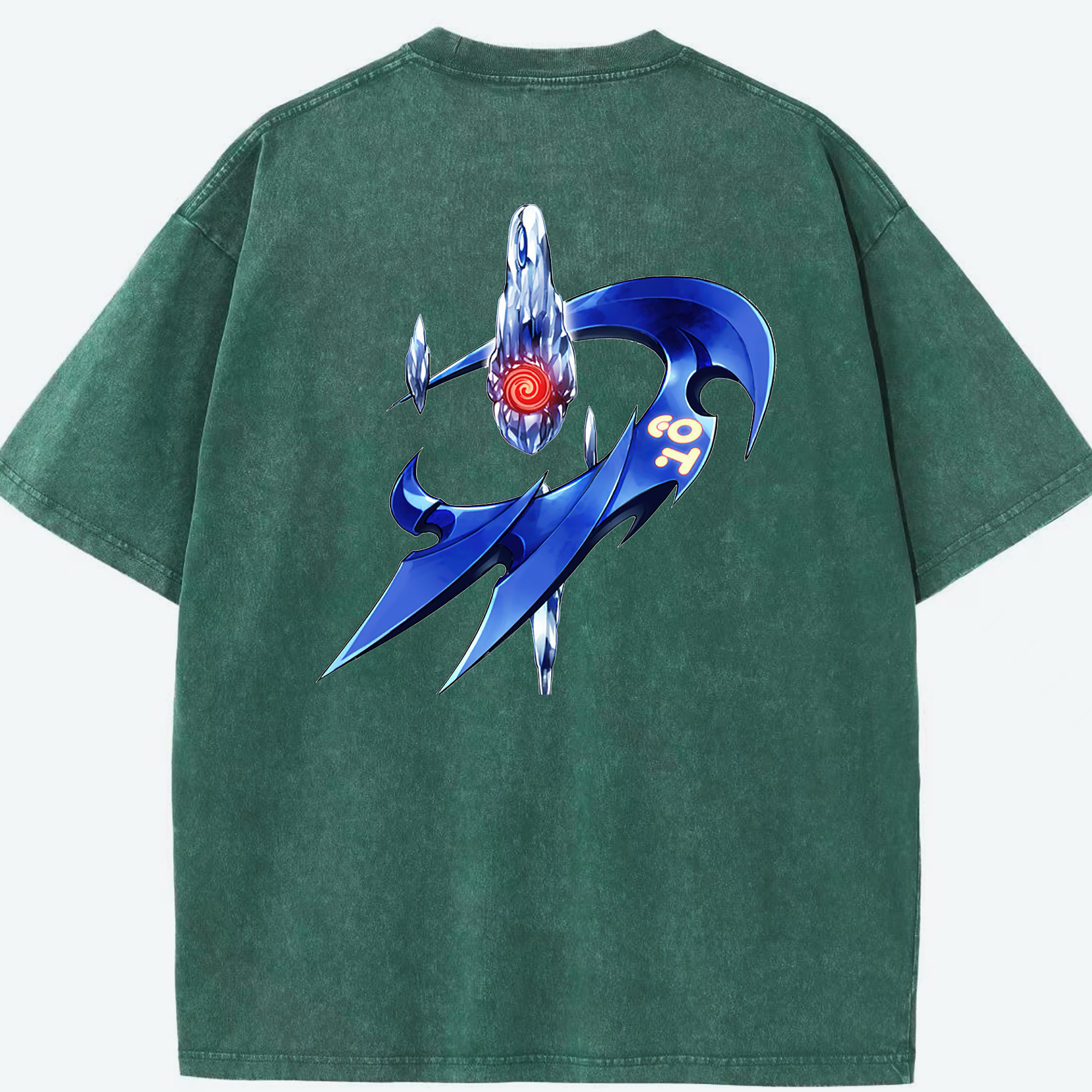 （画像用） 遊☆戯☆王 Yu-Gi-Oh! 綿100% ヴィンテージ風 半袖Tシャツ（背面プリント）